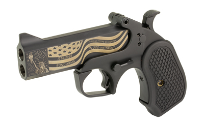 Engraved American flag derringer handgun