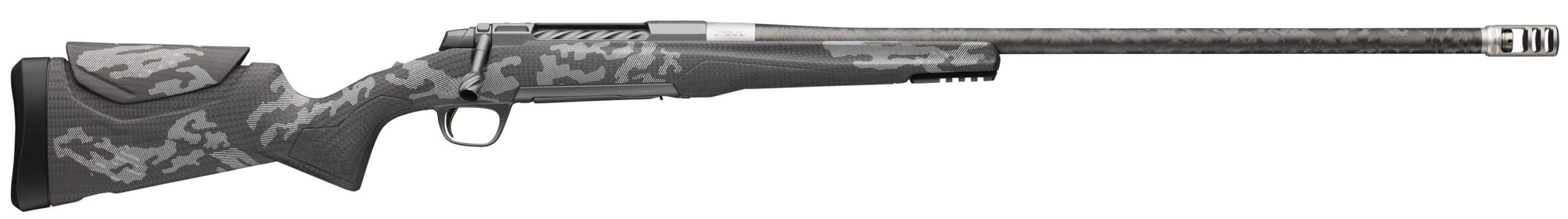 Stylish long-range hunting rifle with camouflage design