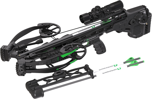 Modern compound crossbow with scope and bolts