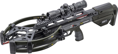 Modern black crossbow with mounted scope