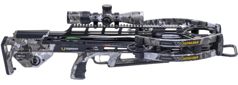 Camouflage TenPoint TX Ultra 295 crossbow with scope