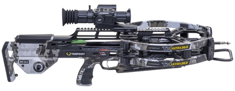 Camouflage crossbow with mounted scope