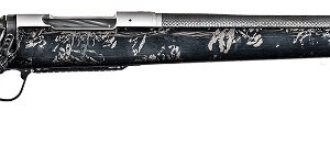 Stylized hunting rifle with intricate design