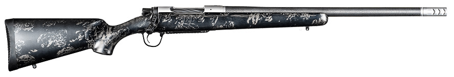 Stylized hunting rifle with intricate design