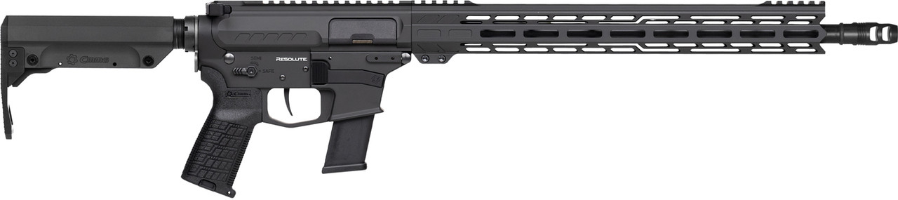 Modern black semi-automatic rifle side view