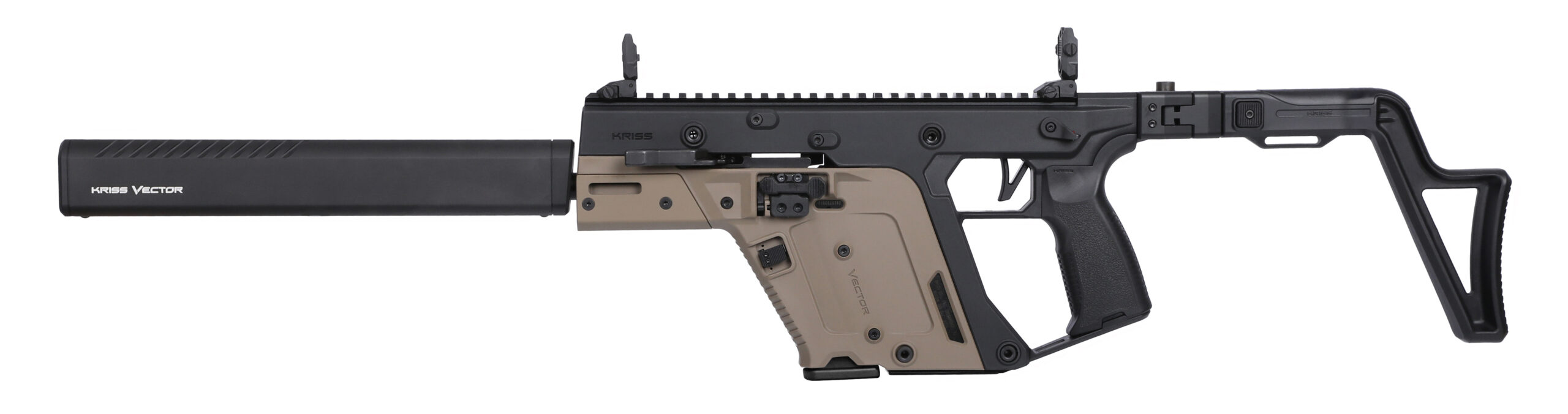 KRISS Vector rifle with suppressor and folding stock