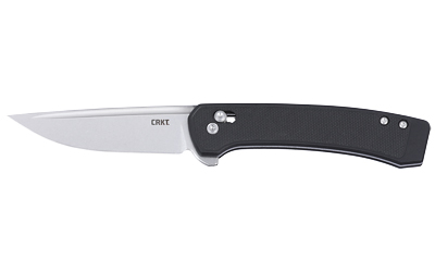 Black folding pocket knife with silver blade
