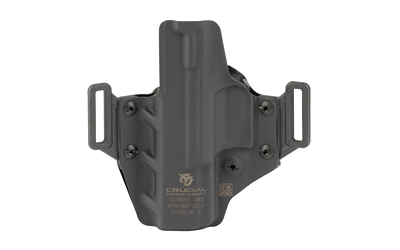 Black tactical belt holster on white background
