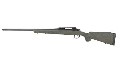 Green bolt-action hunting rifle on white background