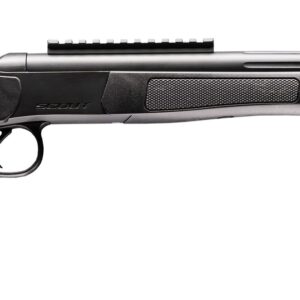 Black single-shot pistol with long barrel