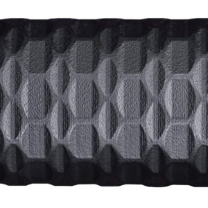 Black textured tactical flashlight with knurled grip