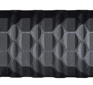 Textured black cylindrical tactical flashlight handle