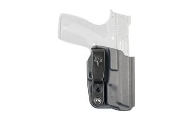 Black inside-the-waistband pistol holster with clip