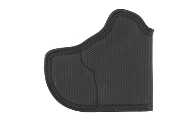 Black pocket pistol holster on white background