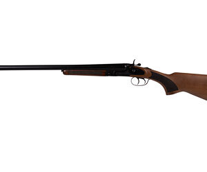 Double-barrel shotgun with wooden stock