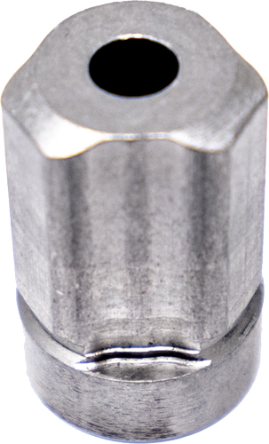 Metallic hexagonal cap with hollow center