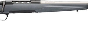 Black bolt-action rifle on white background