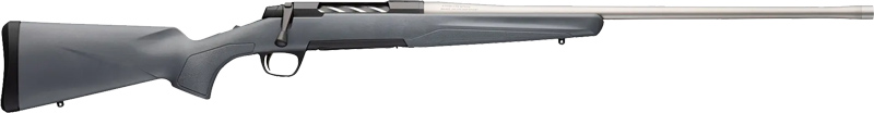Black bolt-action rifle on white background
