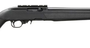 Black rifle on white background