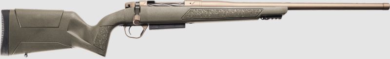 Bolt-action hunting rifle with synthetic stock