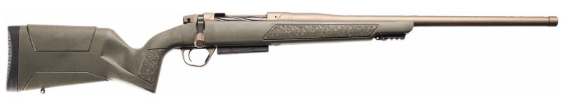 Bolt-action hunting rifle isolated on white background