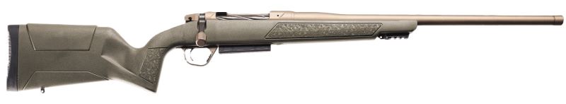 Bolt-action hunting rifle with scope rail