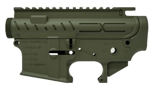 Olive drab AR-15 upper and lower receiver set