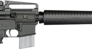 A black semi-automatic rifle