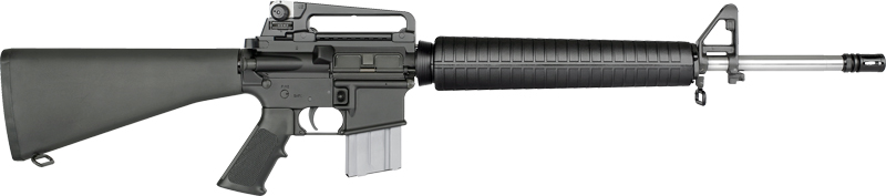 A black semi-automatic rifle