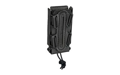 Black tactical magazine pouch with cord