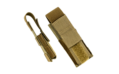 Tan tactical pouch with carabiner clip