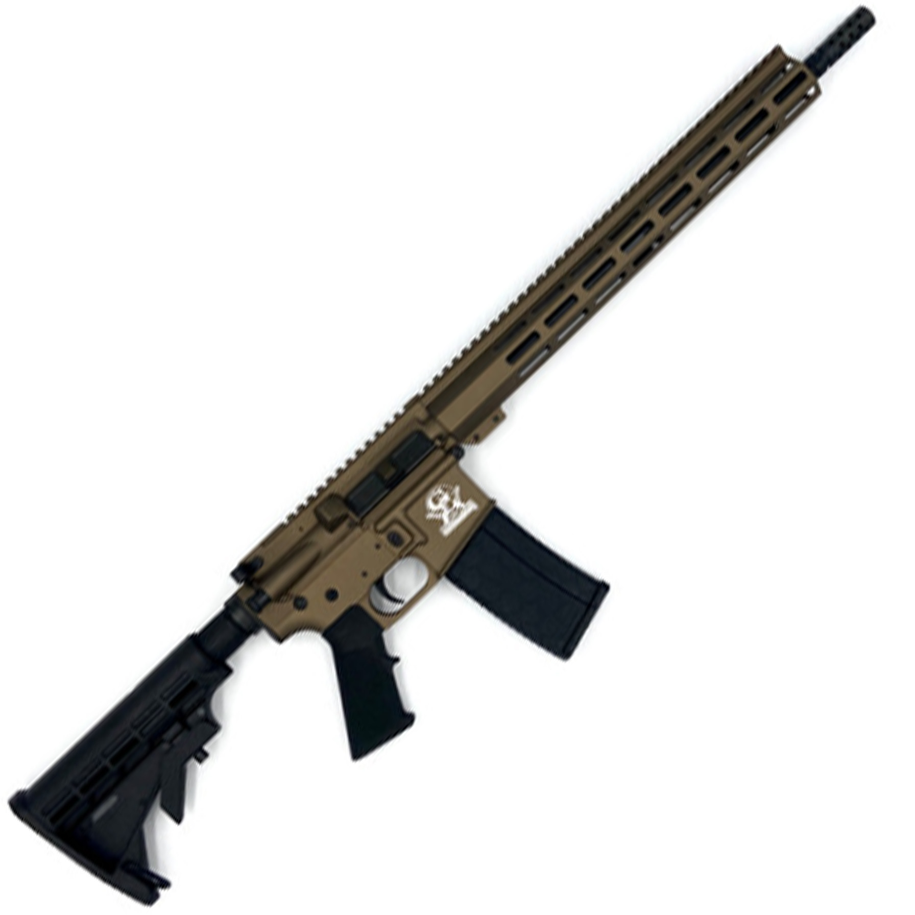 Tan and black modern semi-automatic rifle