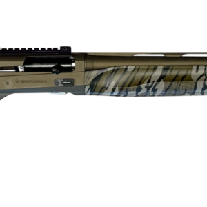 Camouflage Retay semi-automatic shotgun on white background