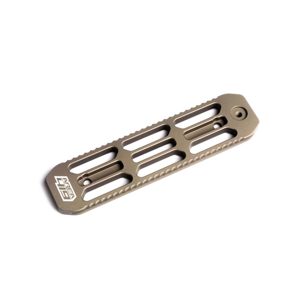 Machined titanium pocket knife handle scale