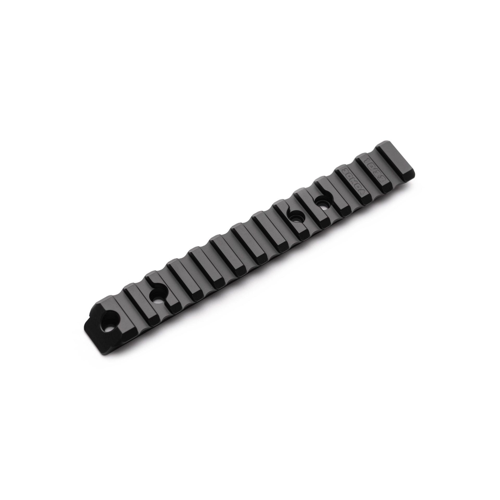 Black aluminum Picatinny rail mount segment