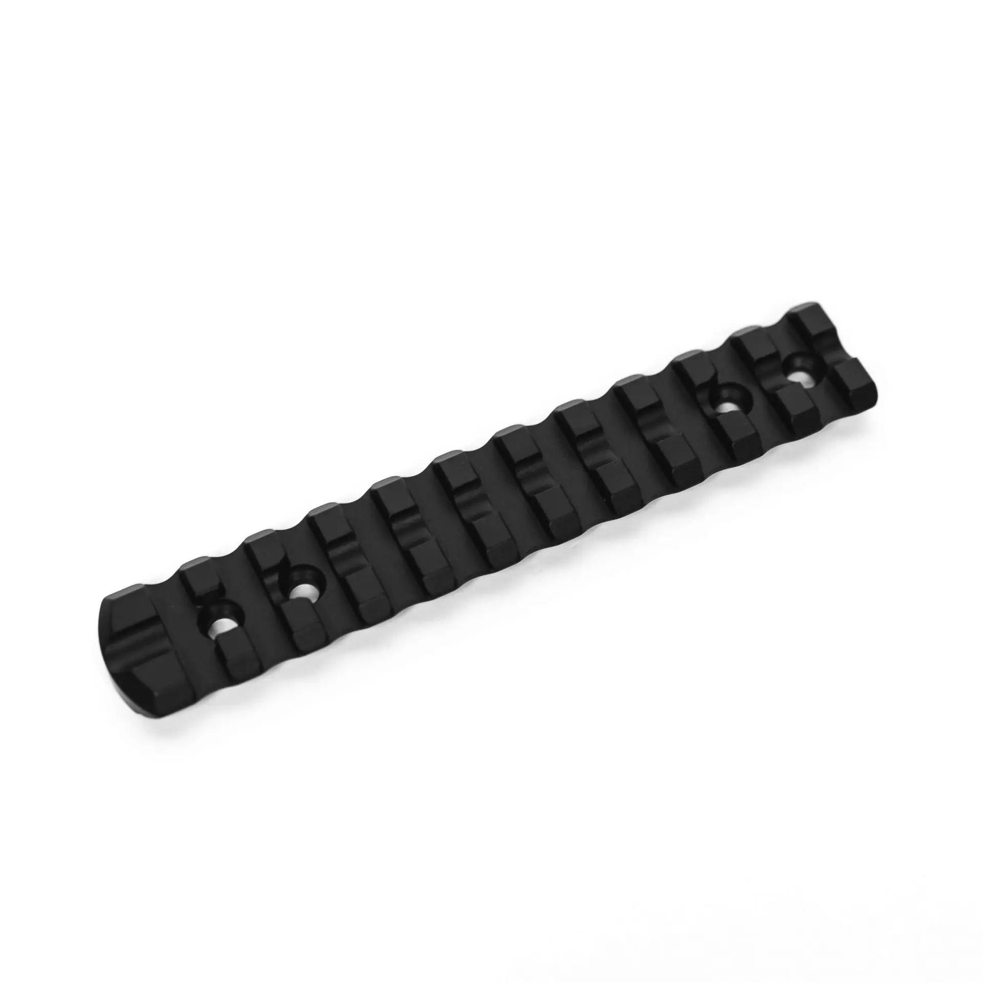 Black aluminum Picatinny rail mount segment