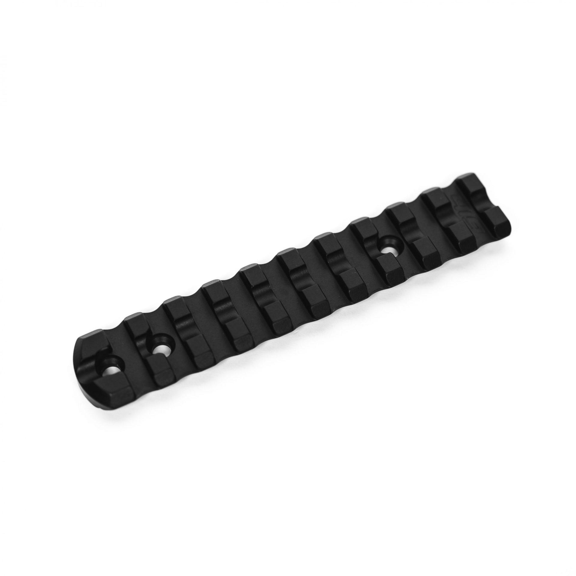 Black aluminum Picatinny rail mount segment