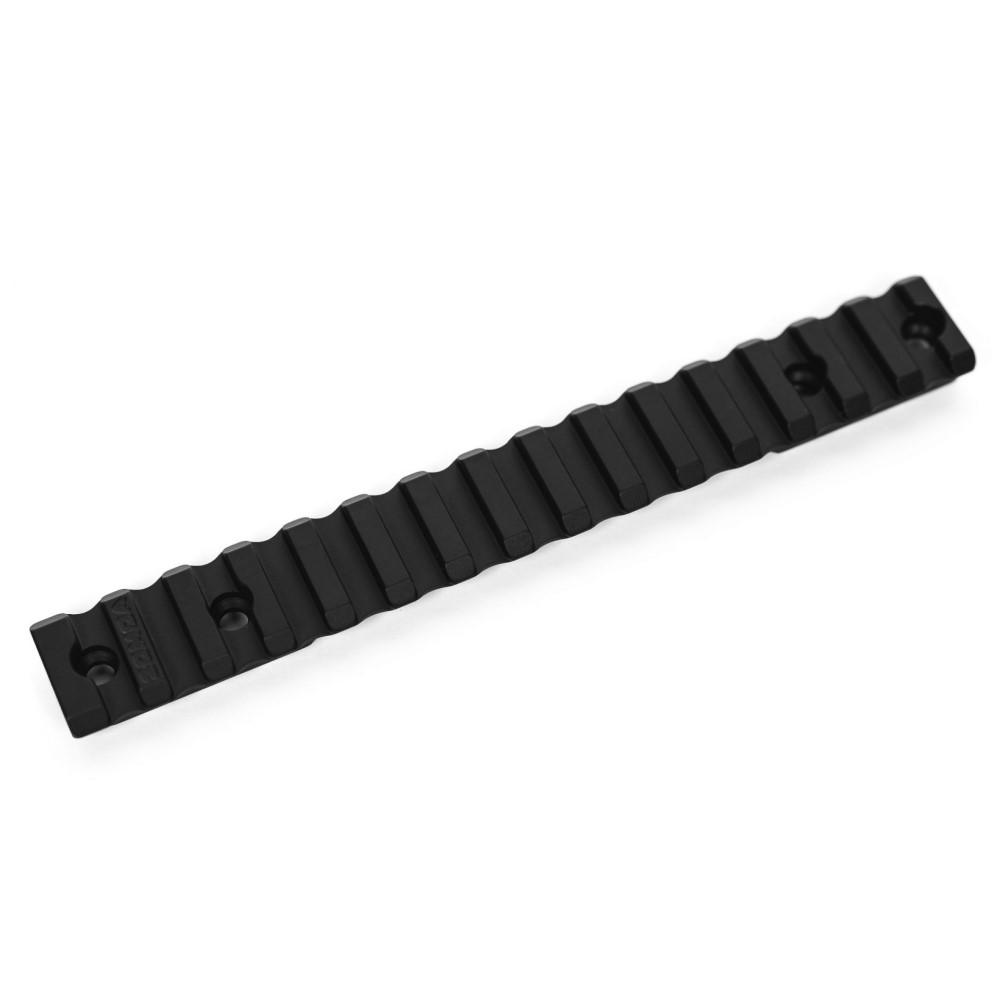 Black metal Picatinny rail mount