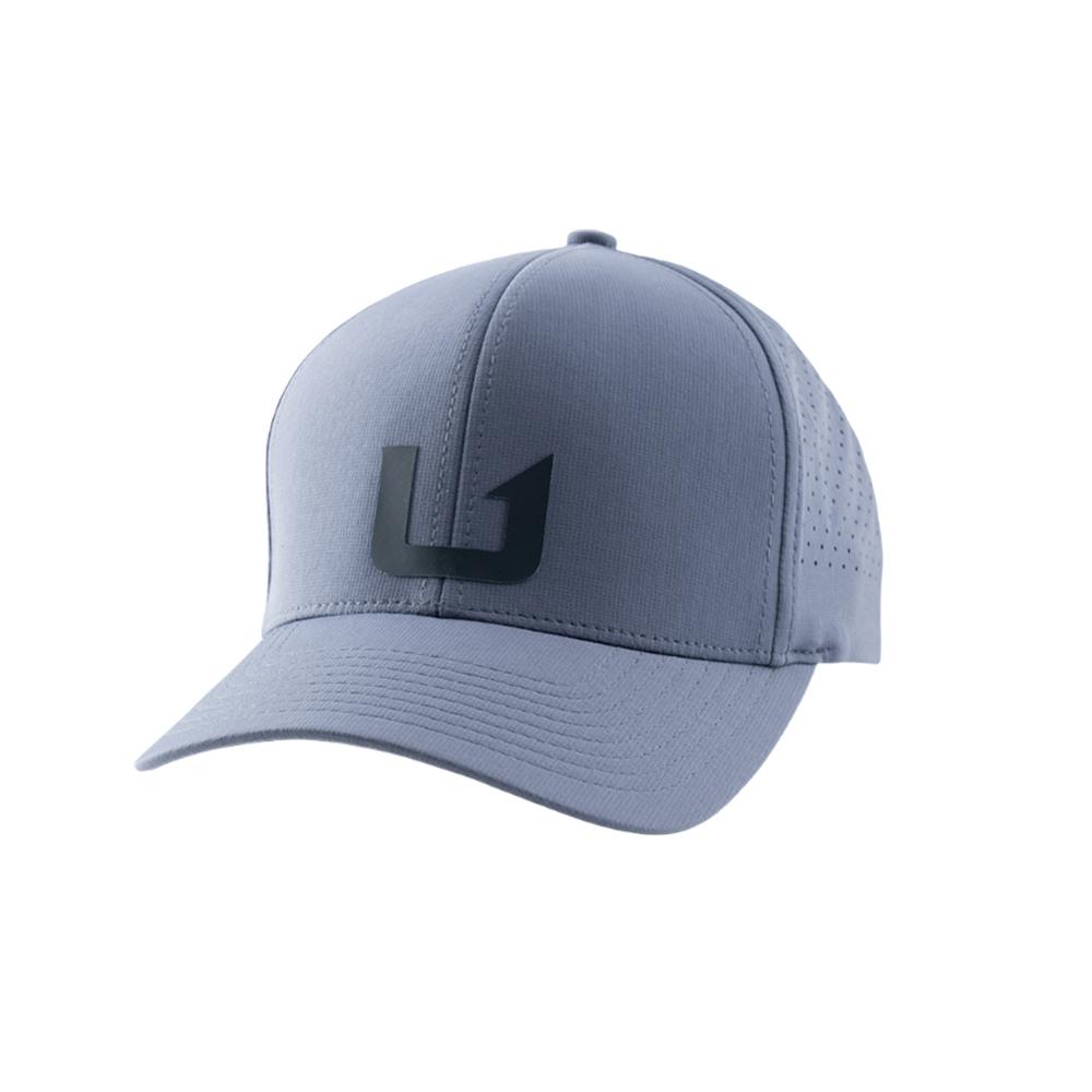 Light gray baseball cap with black logo