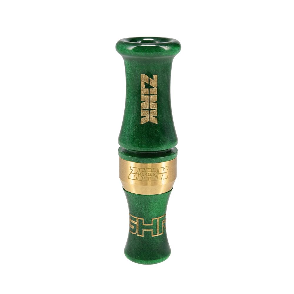 Green and gold Zink duck call