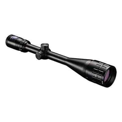 Black rifle scope with adjustable lens