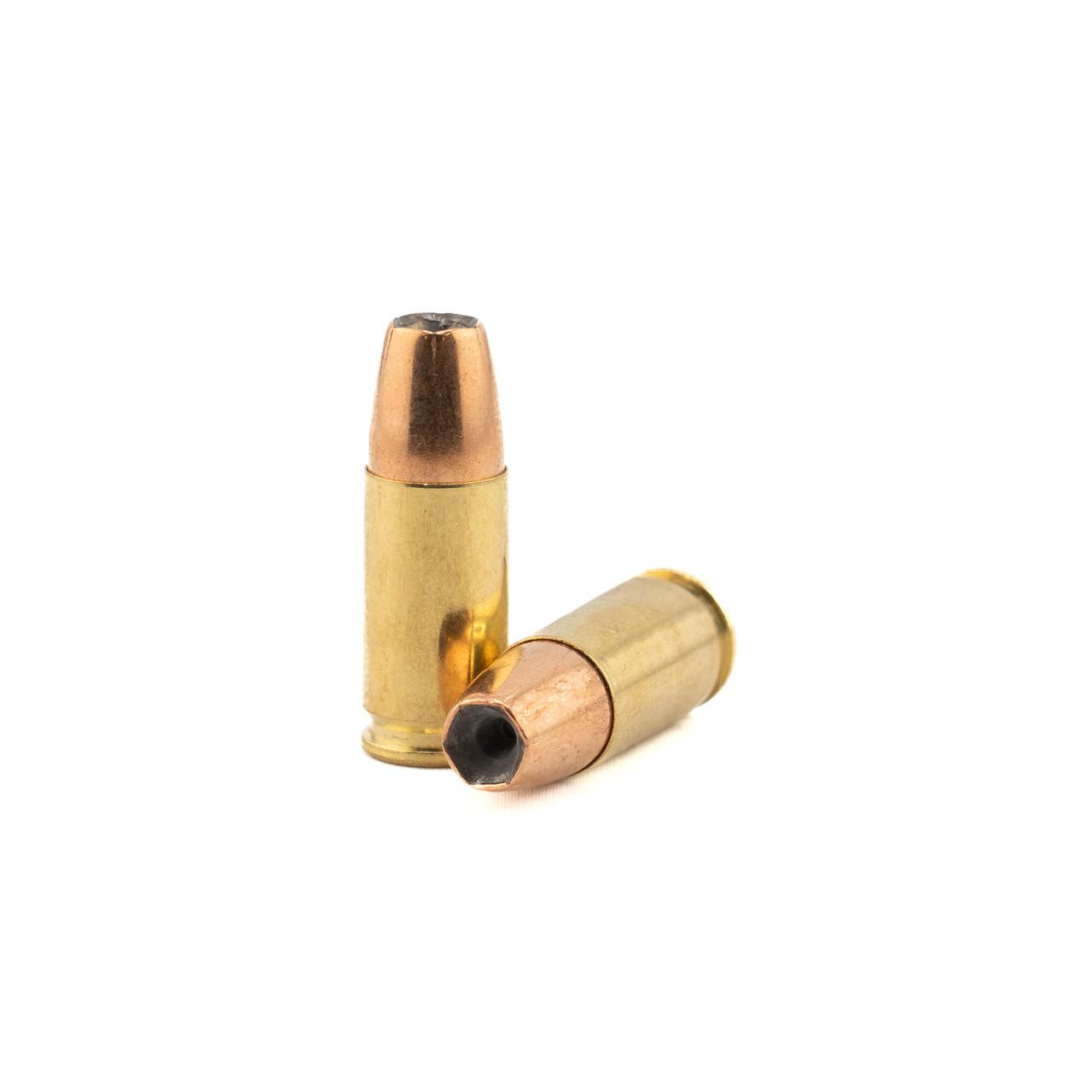 Two bullet cartridges on a white background