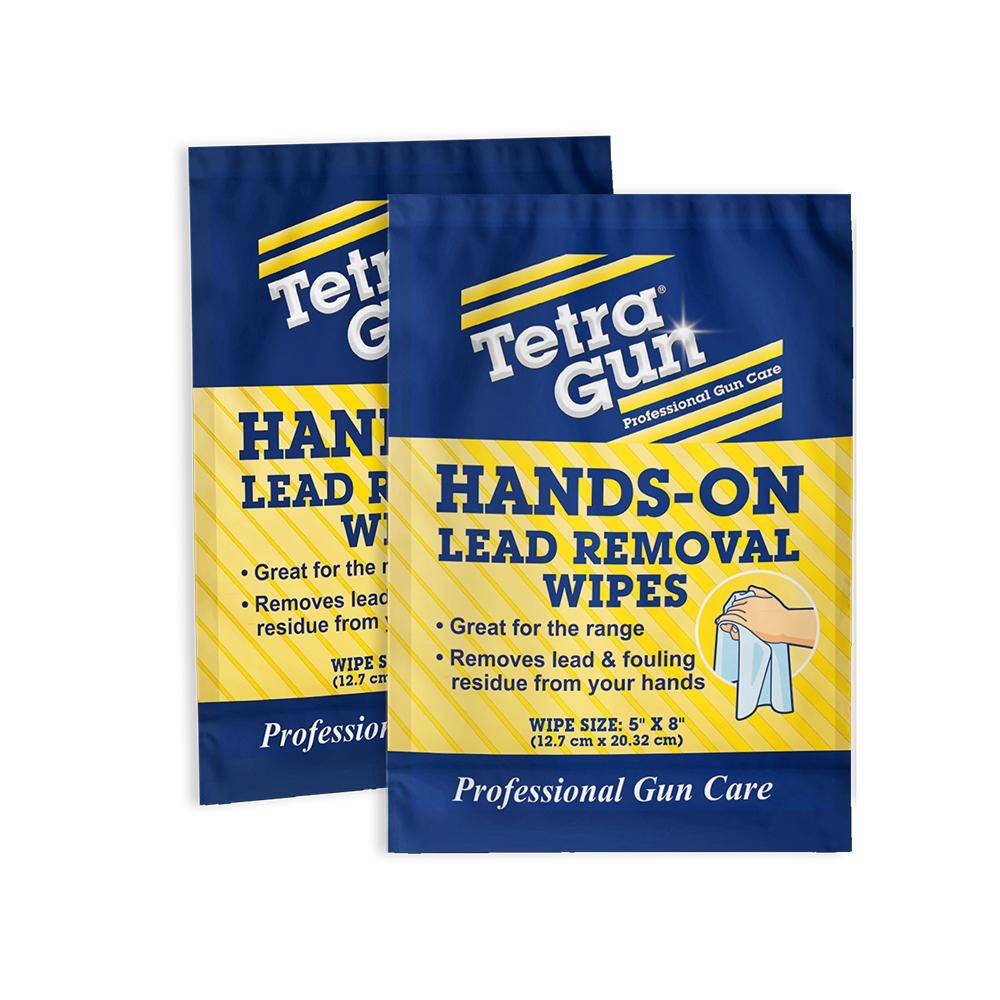 Tetra Gun lead removal wipes packaging