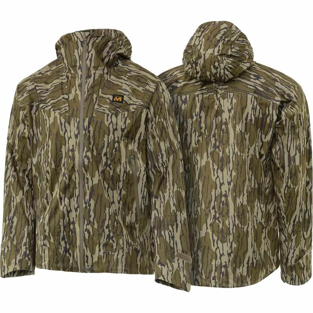 Camouflage hooded jacket front and back view