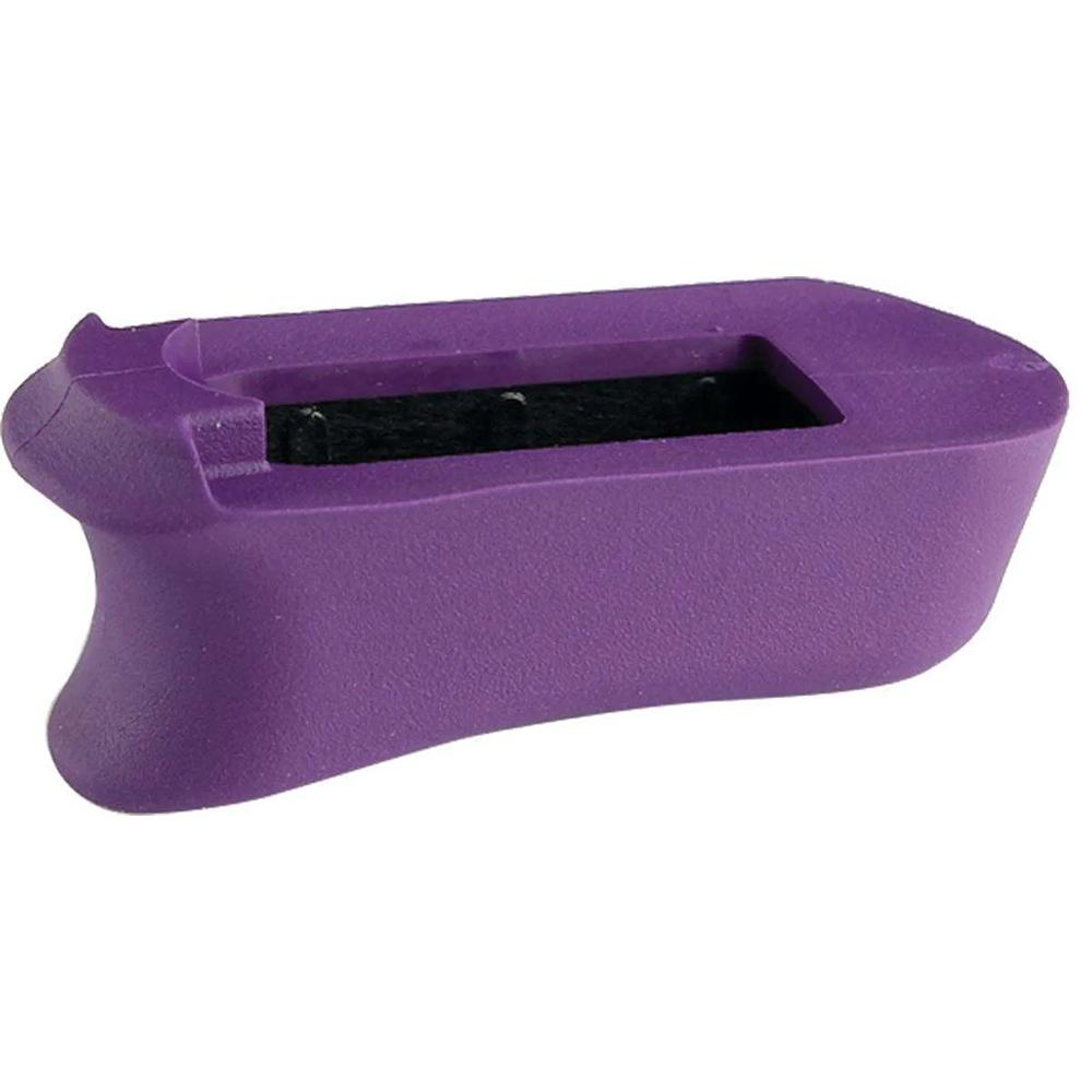 Purple pencil sharpener on a white background