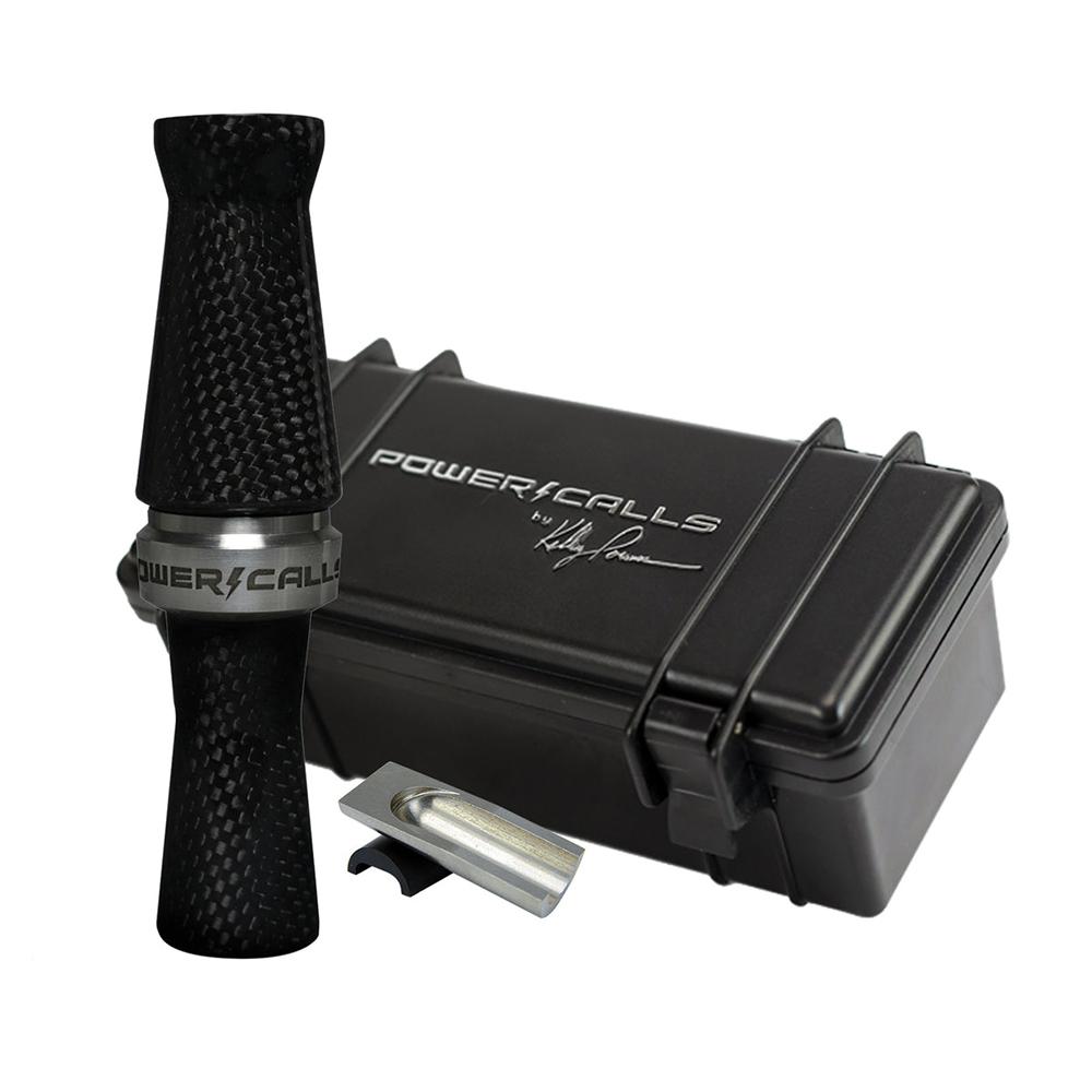 Carbon fiber duck call with black carrying case