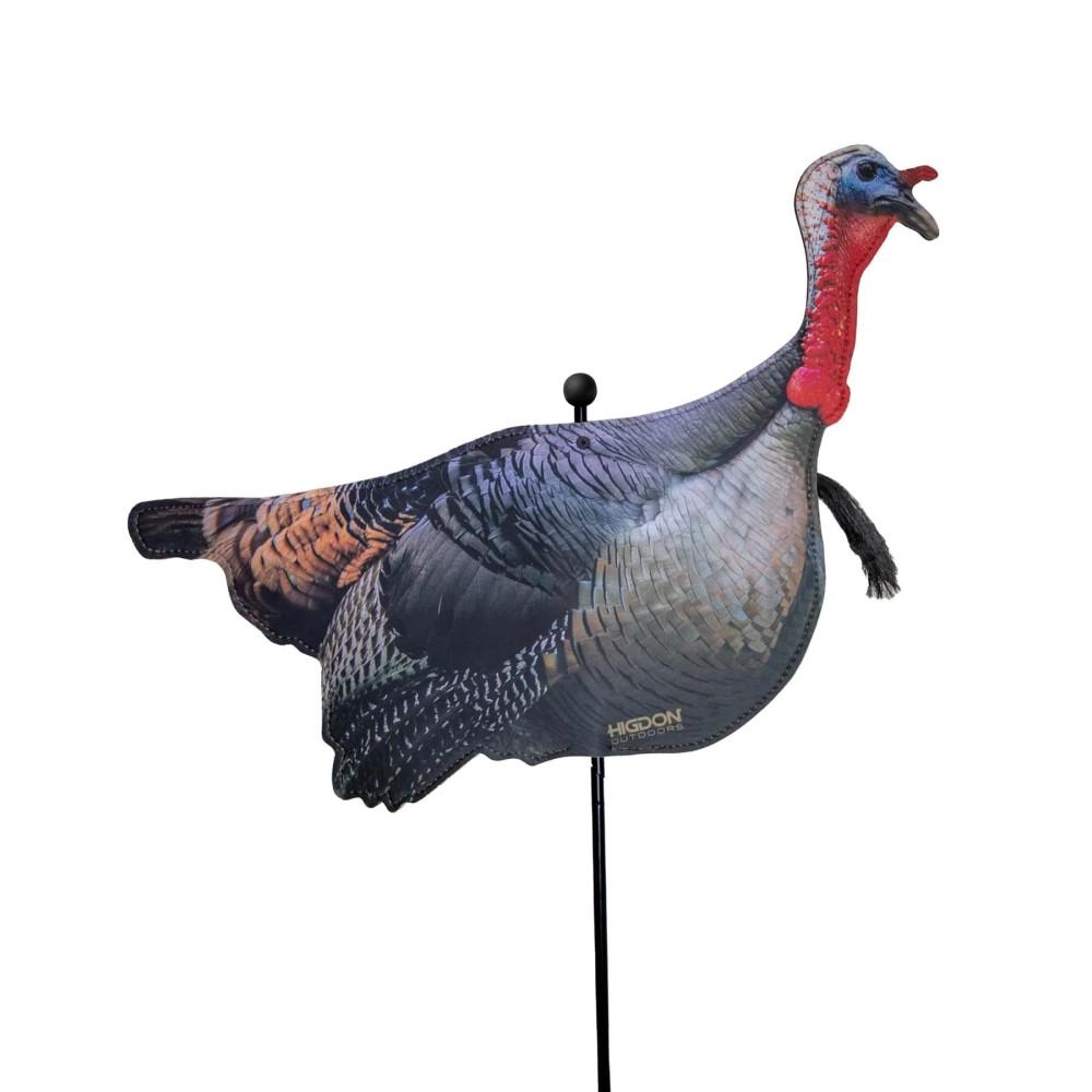 Realistic turkey decoy mounted on stake