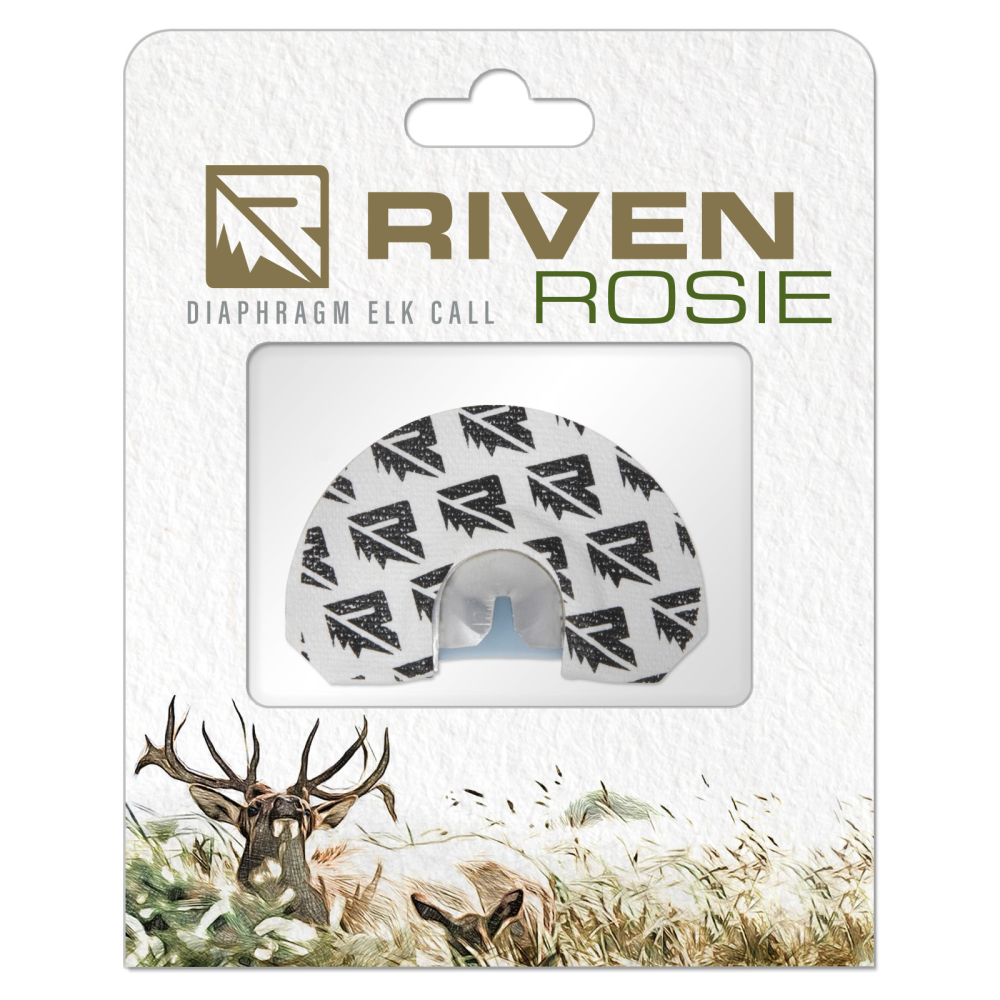 Riven Rosie diaphragm elk call packaging