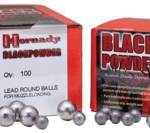 Boxes of lead round balls for muzzleloading.