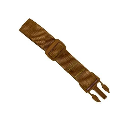Brown nylon strap with plastic buckle